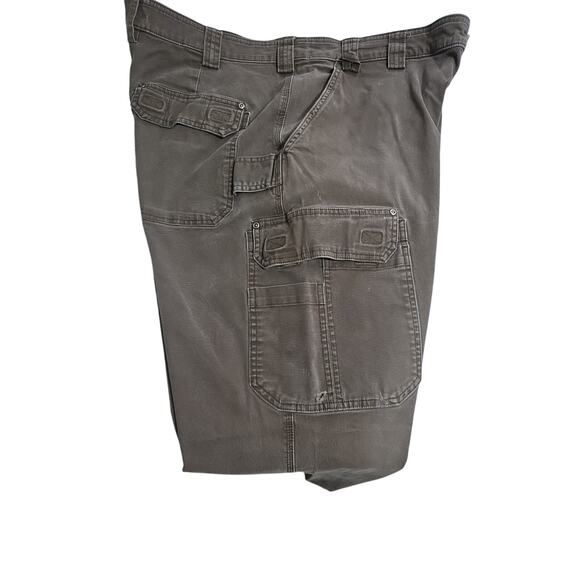 Duluth Trading Flex Fire Hose Pants Mens Sz 44x34 Brown Cargo Pockets Utility - Picture 6 of 11